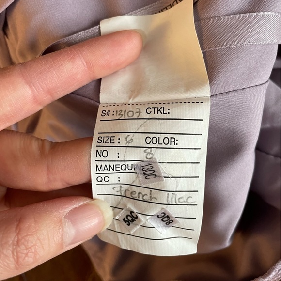 Morilee Madeline Gardner Bridesmaid Gown French Lilac Size 6 13107 - Picture 14 of 16
